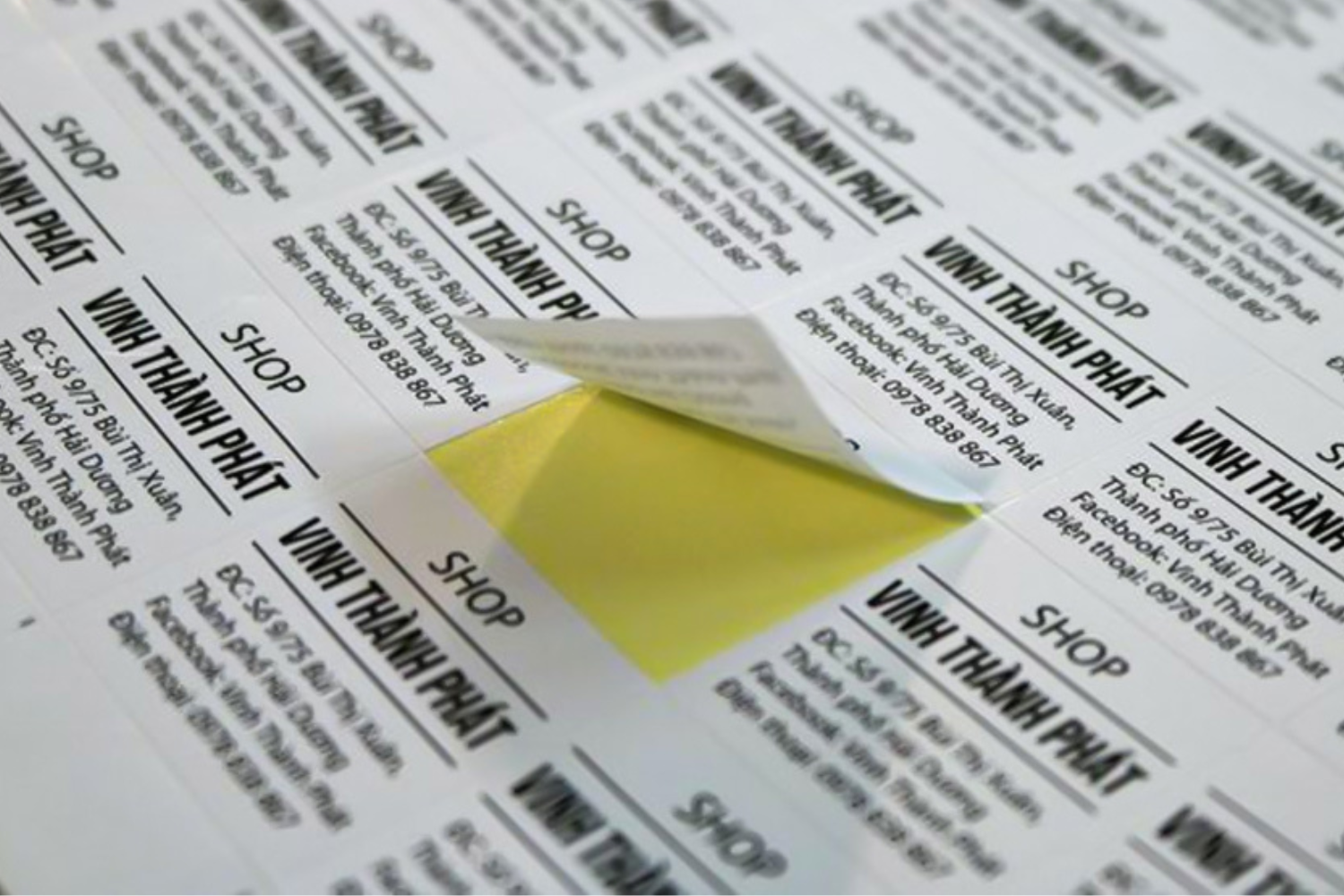 Chất liệu giấy in tem phụ sản phẩm