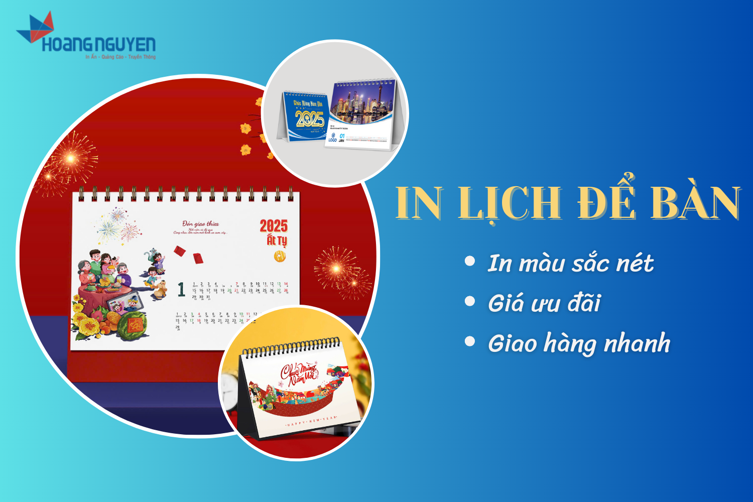 Dịch vụ in lịch để bàn giá rẻ