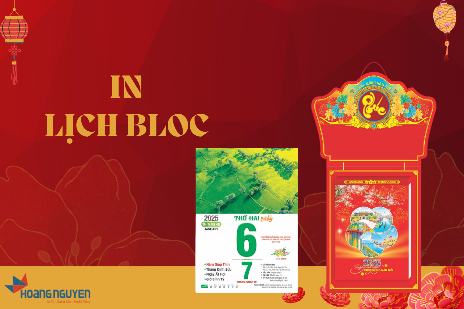 In lịch Tết lịch bloc đẹp