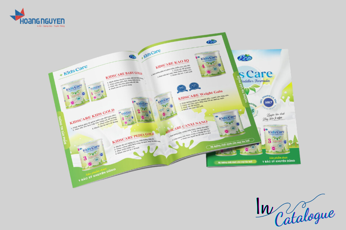 Mẫu in catalogue sản phẩm sữa